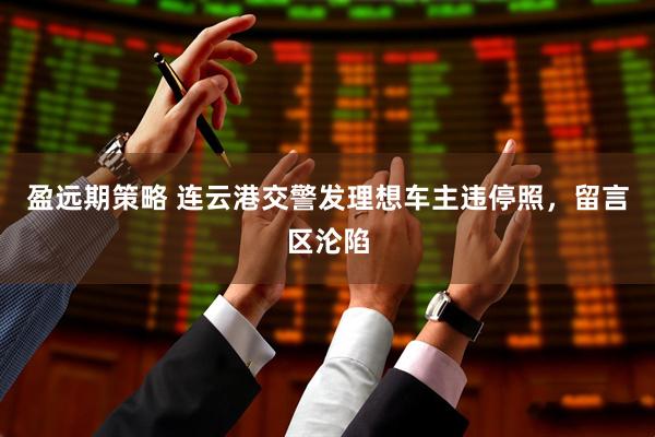 盈远期策略 连云港交警发理想车主违停照，留言区沦陷