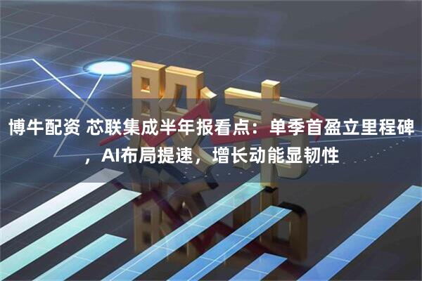 博牛配资 芯联集成半年报看点：单季首盈立里程碑，AI布局提速，增长动能显韧性