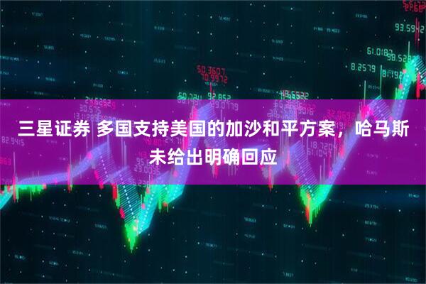 三星证券 多国支持美国的加沙和平方案，哈马斯未给出明确回应